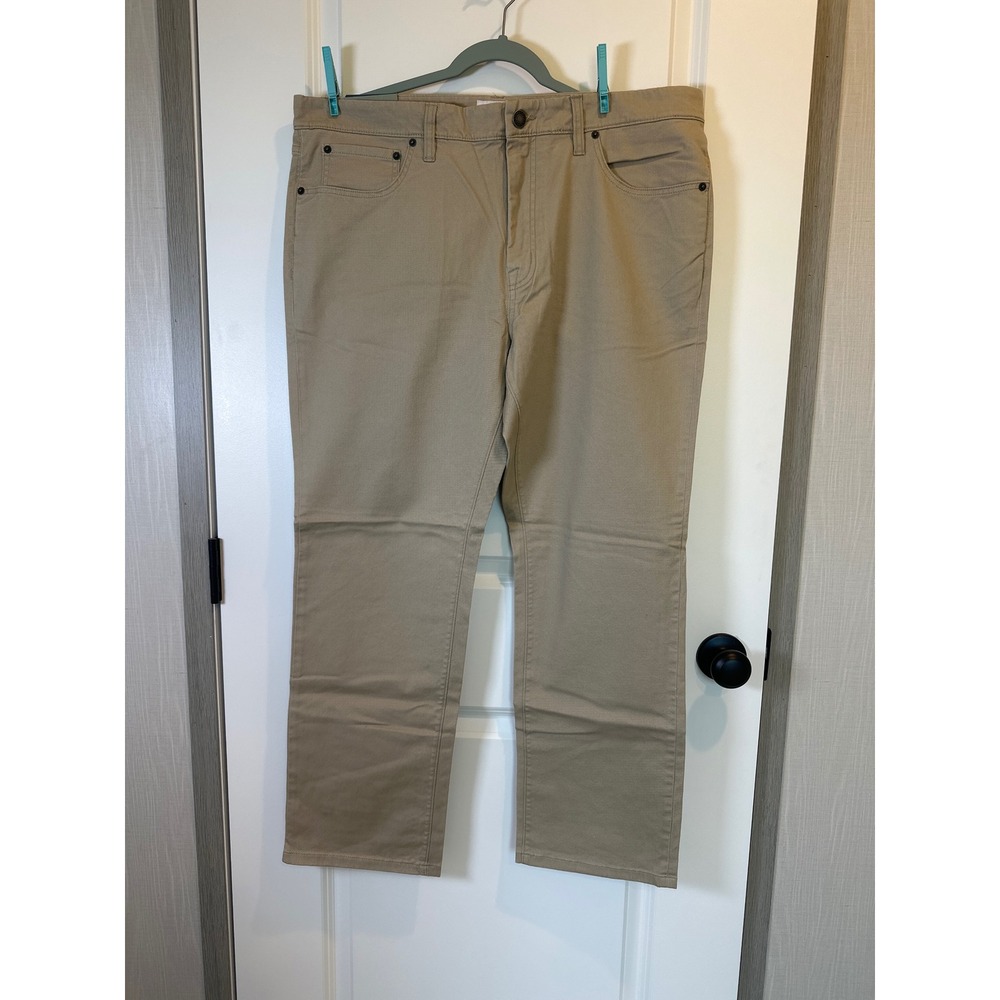 Goodfellow & Co Mens Straight Fit Khaki Pants 38x30 Tan Chino Stretch NWT